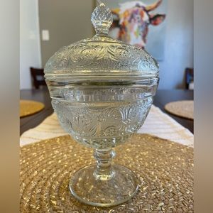 Vintage Apothecary Jar w Lid